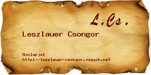 Leszlauer Csongor névjegykártya