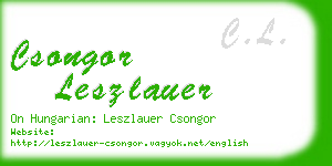 csongor leszlauer business card